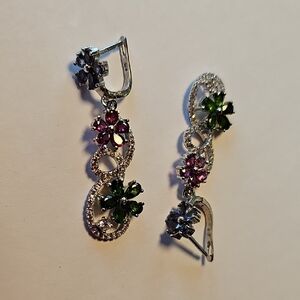 Multi Gem Sterling Earrings